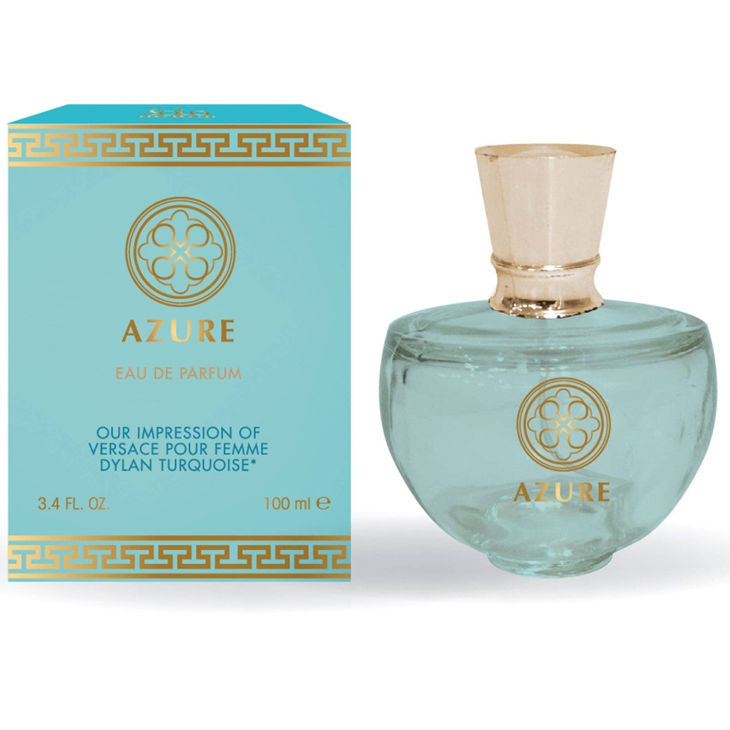 ShopBobbys - Azure for Women, Impression of Dylan Turquoise Perfume, EAU DE PARFUM, 3.4 Ounces