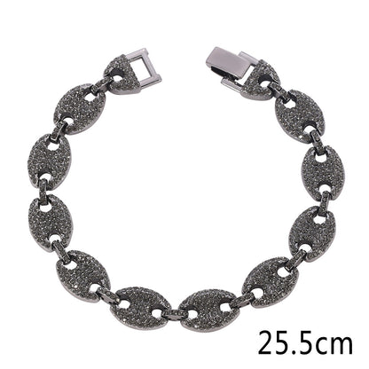 Women's Button Diamond Pig Nose Bracelet