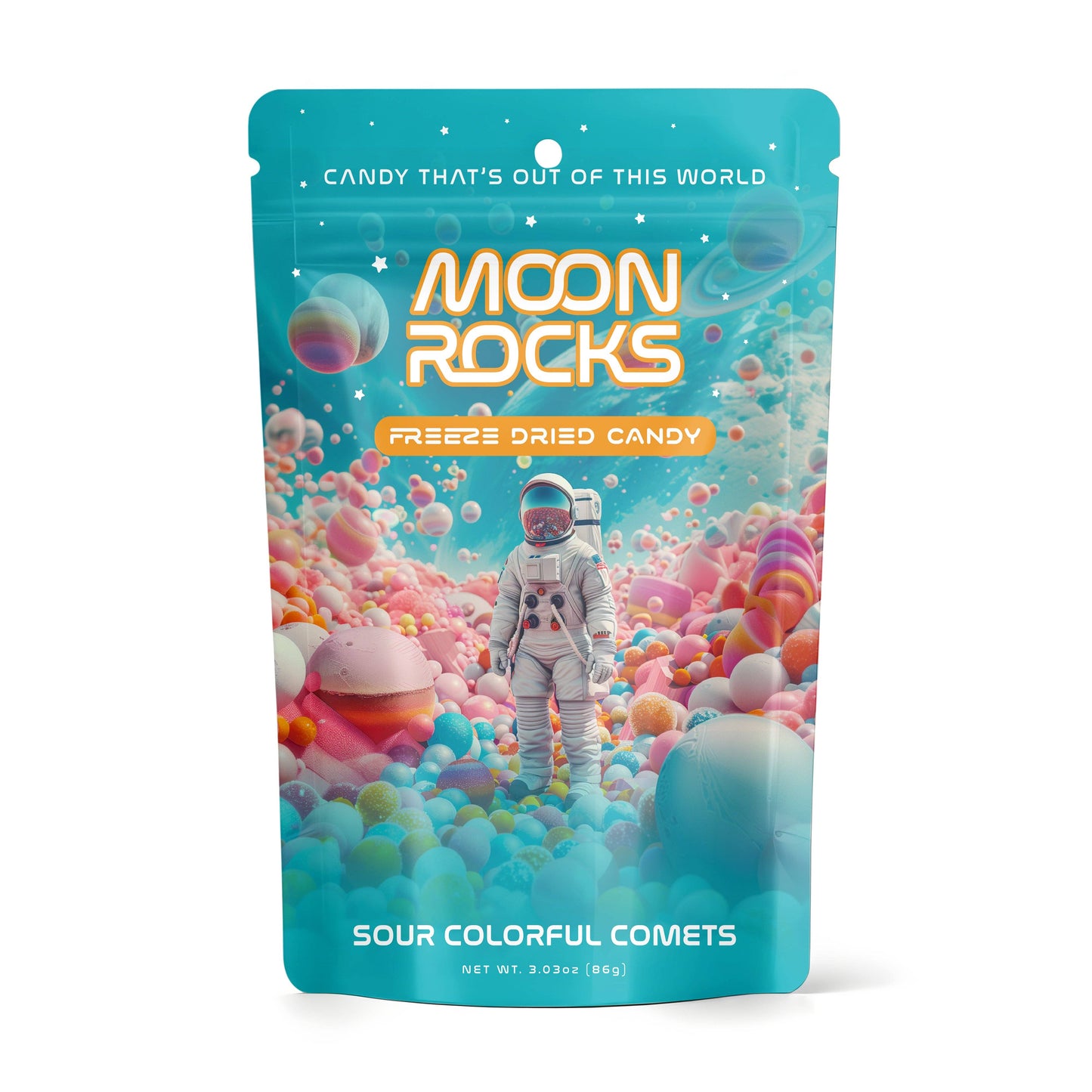 Fizz and Sweets - Moon Rocks Freeze Dried Candy- Sour Colorful Comets