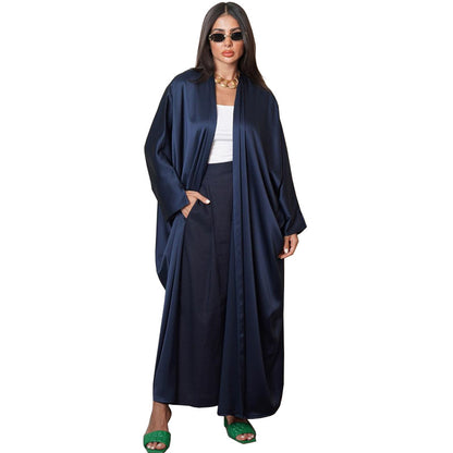 Long Women's Casual Robe Bright Surface Soft And Comfortable