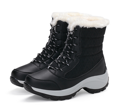 Snow Boots Female High To Help Waterproof Ladies Cotton Shoes Boots Plus Velvet Shoes