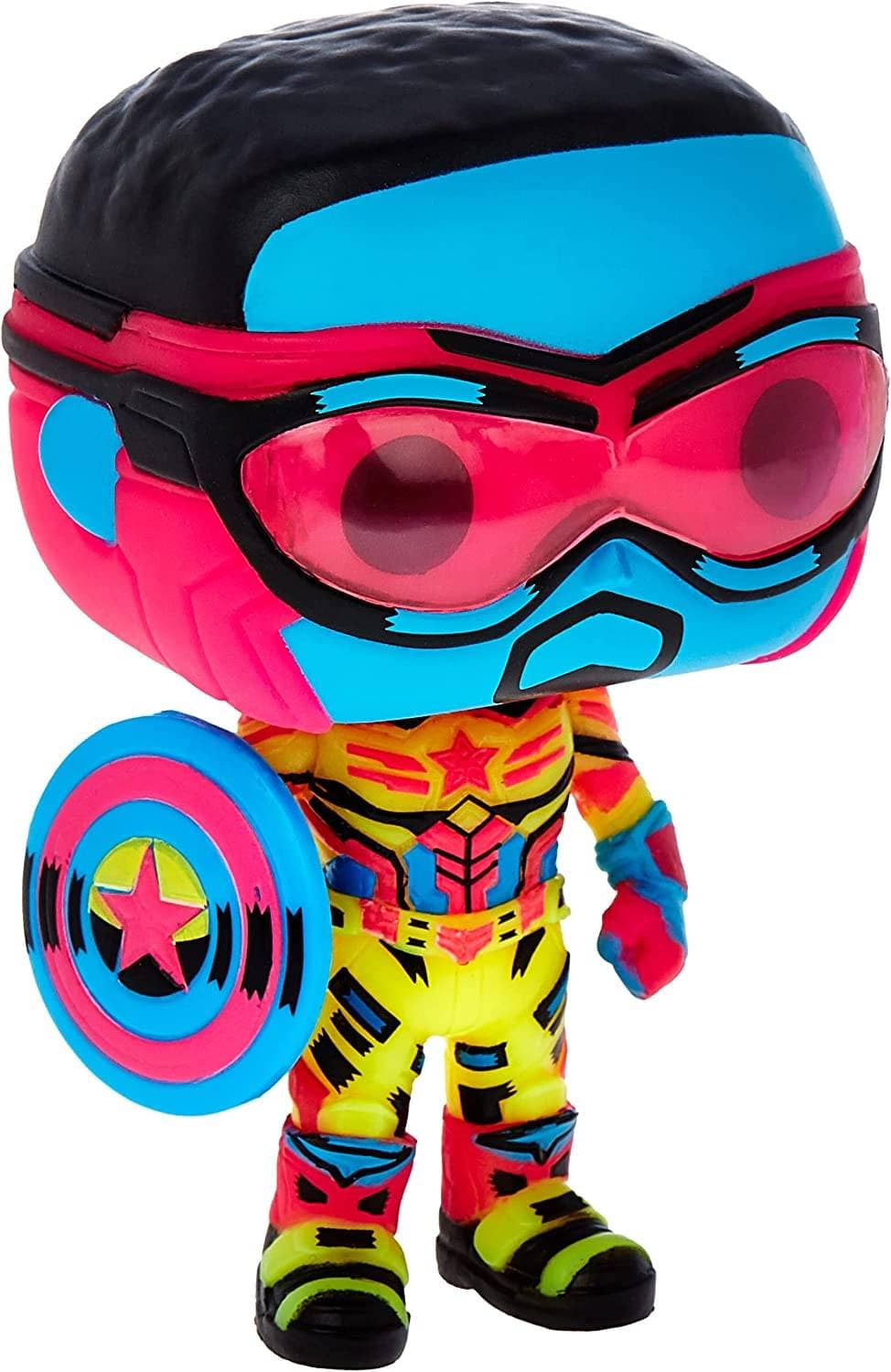 Toynk - Marvel POP Vinyl Figure | Cap America (Blacklight)