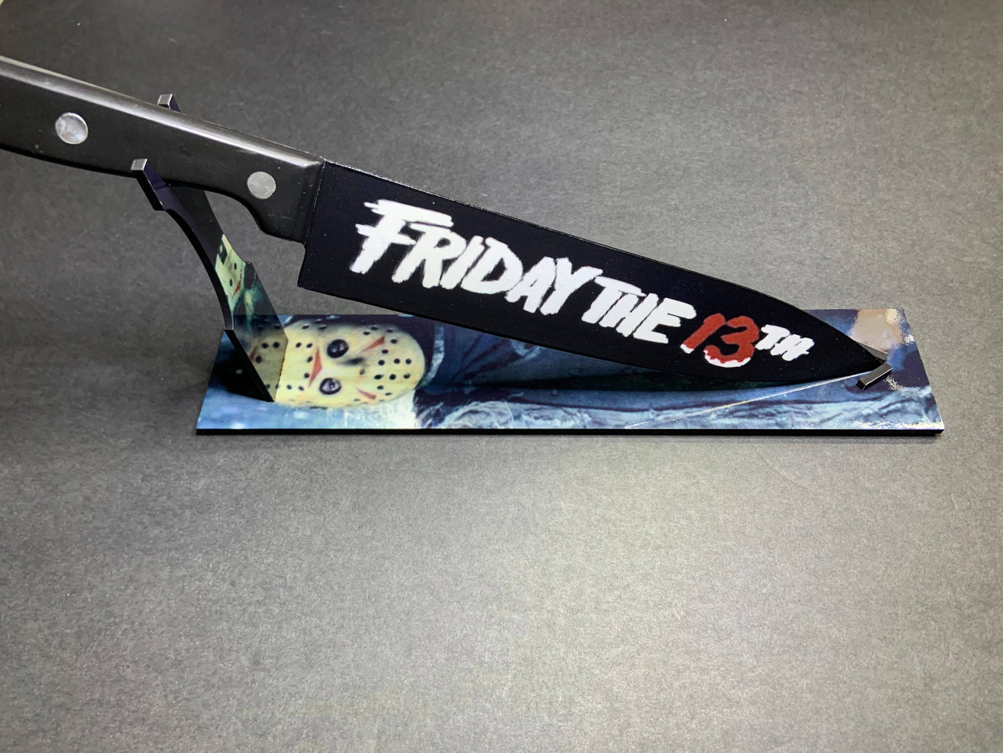 Dead Dave Designs - Friday The 13th Jason Voorhees Kitchen Knife With/Without Sublimated Stand: Knife W Stand