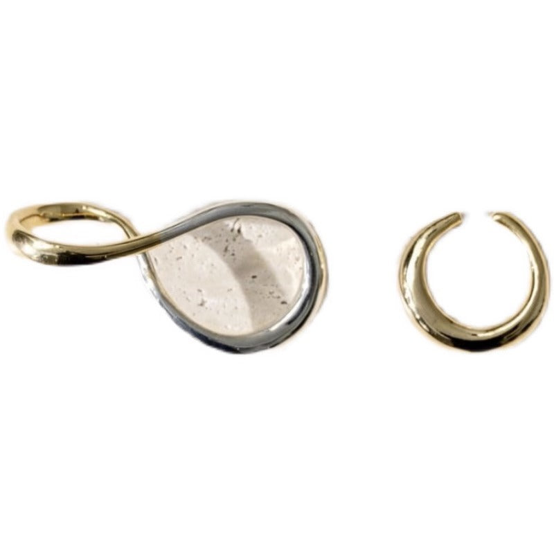 Metallic Mobius Strip Shape Mother And Child Ring Female Fashion All-matching