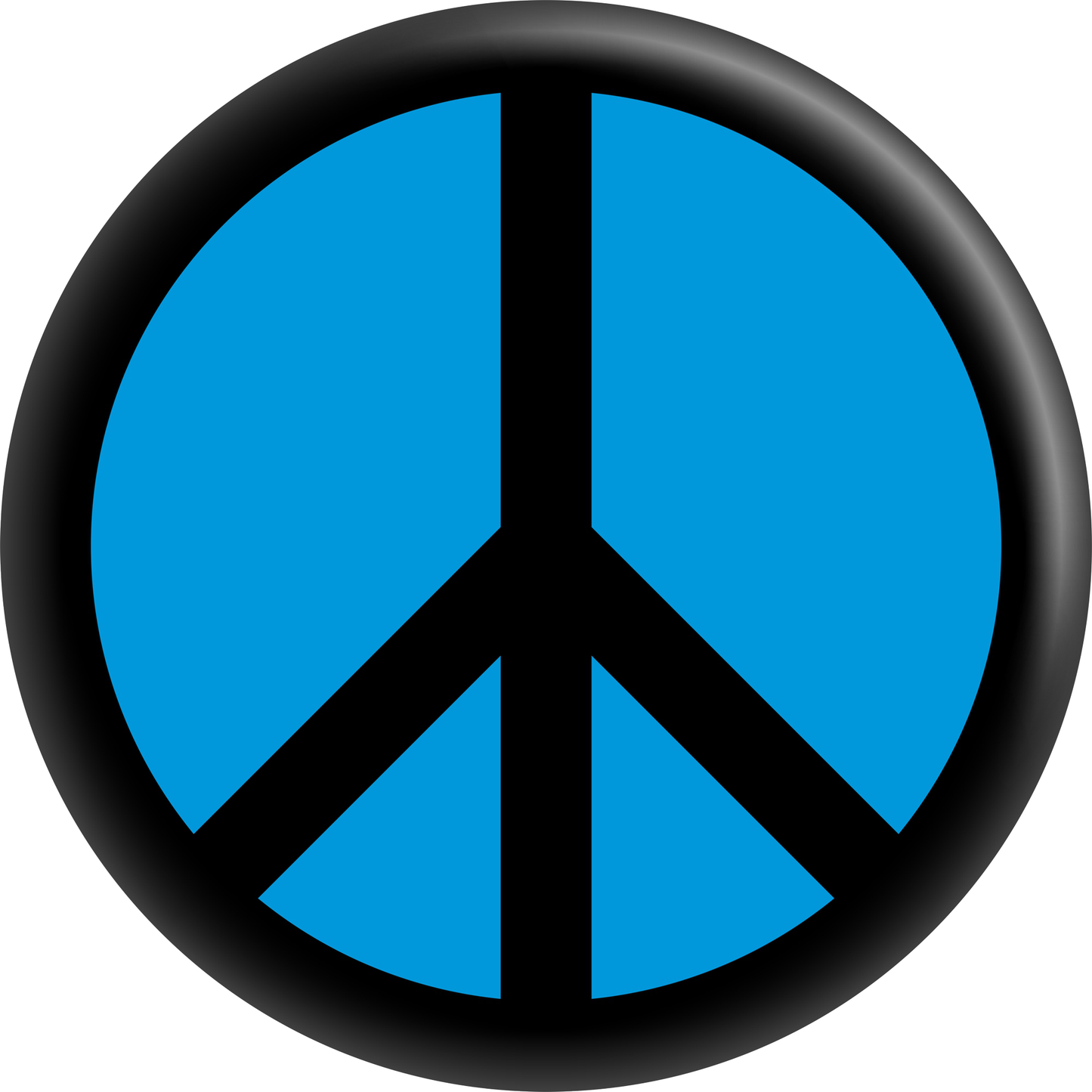 Square Deal Recordings & Supplies - Magnet - Peace Sign - 8 Color Options: Tie Dye Swirl / Black