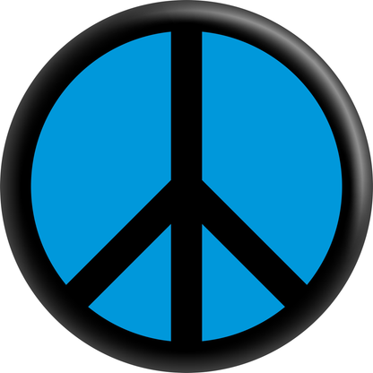 Square Deal Recordings & Supplies - Magnet - Peace Sign - 8 Color Options: Pride Rainbow / Black