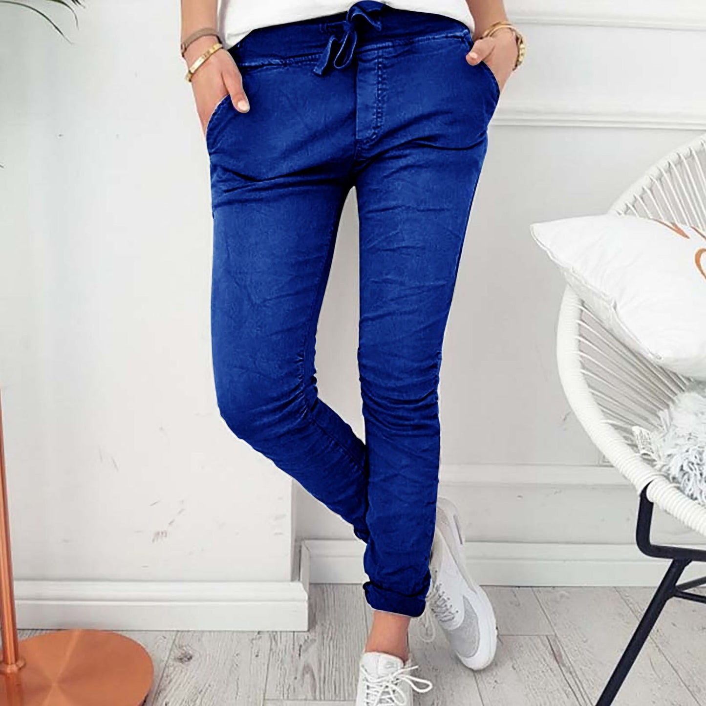 Women's Fashion Casual Slim Fit Skinny Elastic Pants