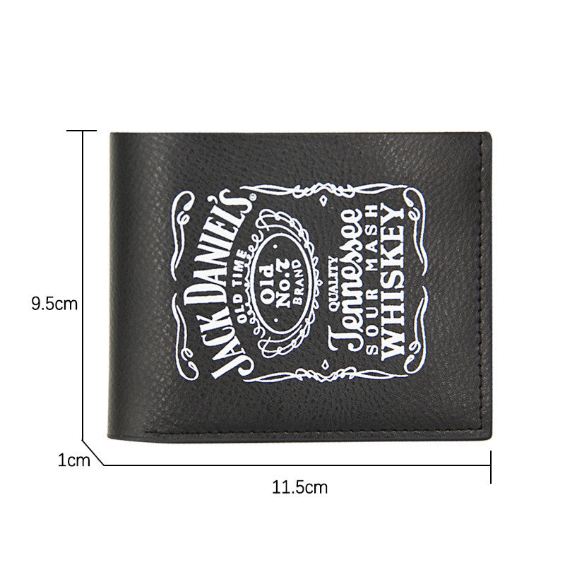 Fashion Men's PU Black Short Wallet