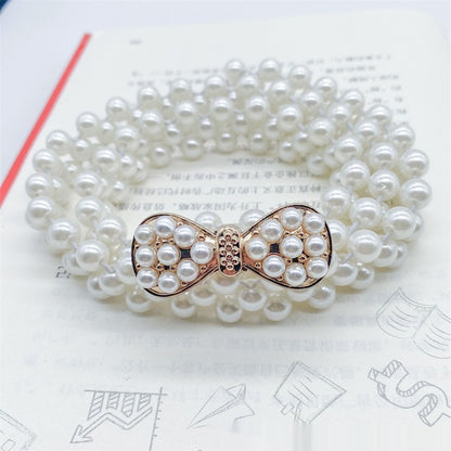 Fashion Jewelry Women's White Pearl Waist Chain Decoration