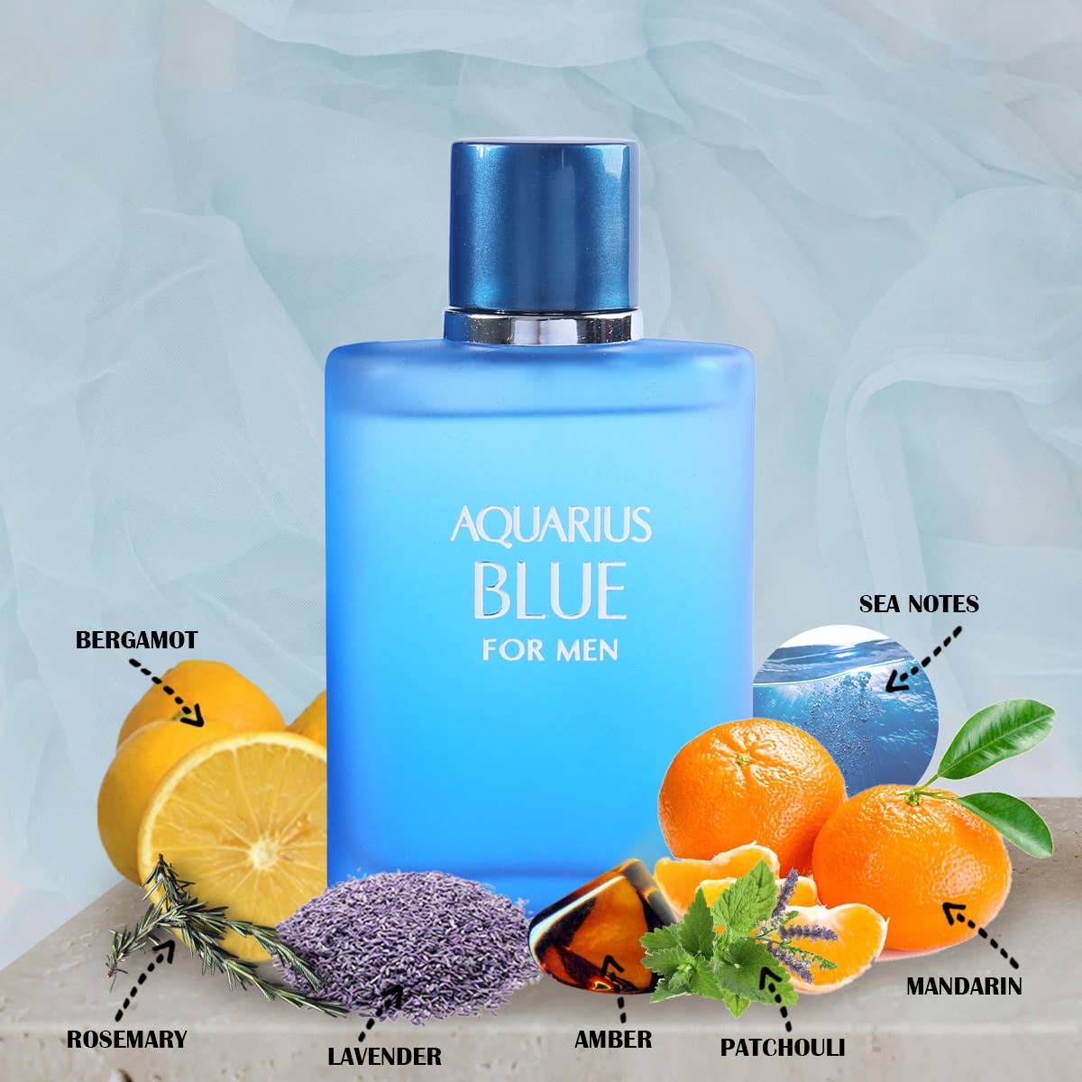MYS Wholesale Inc - Aquarius Blue Spray Cologne Eau De Toilette For Men