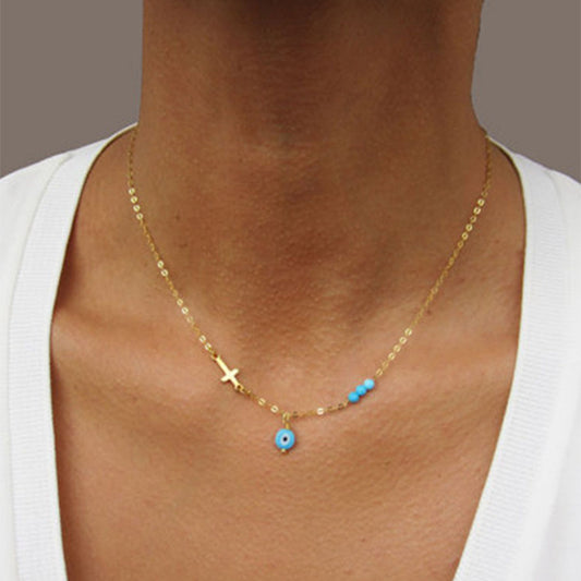 Fashion Cross Clavicle Chain Simple European And American Style