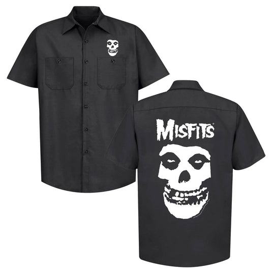 Manic Merch - Misfits Skull workshirt: XL