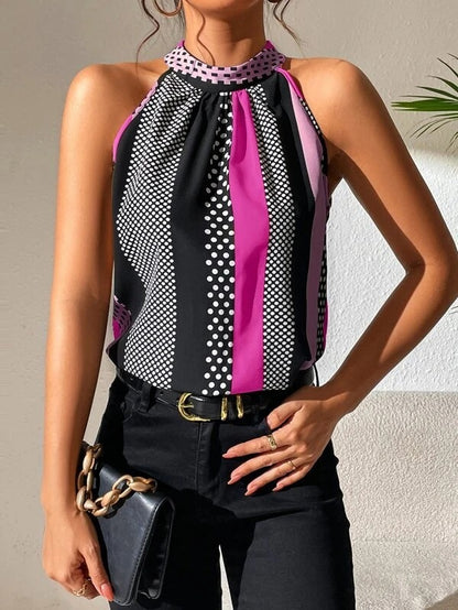 Women's Polka Dot Color Matching Camisole