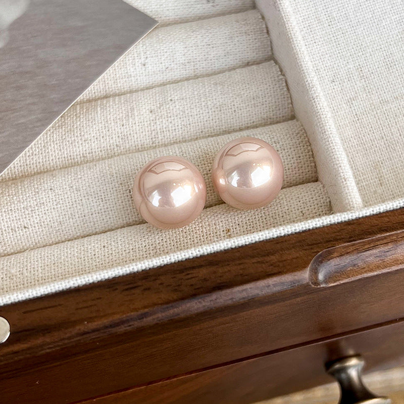 Simple And Light Luxury Fashion Champagne Pearl Earrings