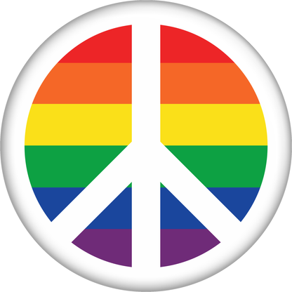 Square Deal Recordings & Supplies - Magnet - Peace Sign - 8 Color Options: US Flag / White