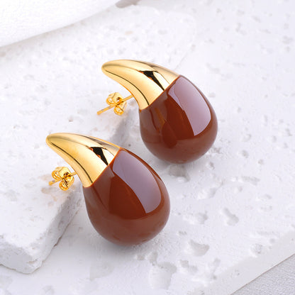 Women's Fashion Hollow Teardrop Stud Earrings