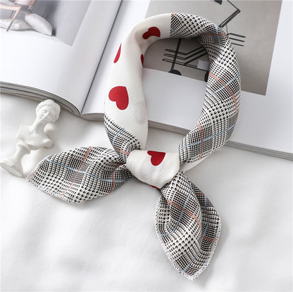 Female Ornament Satin Fashion Scarf