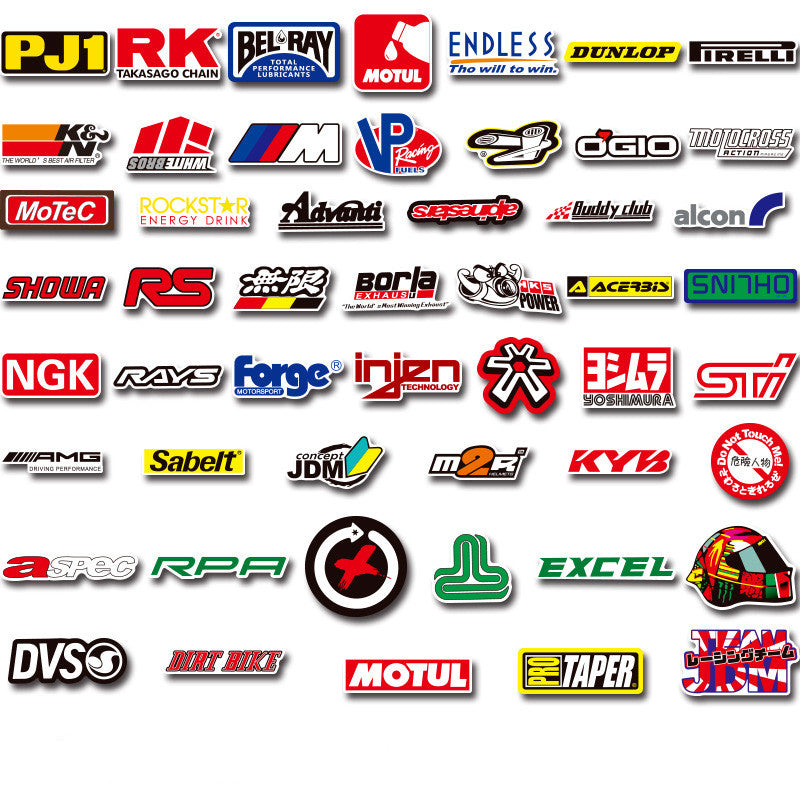 Car and motorcycle stickers