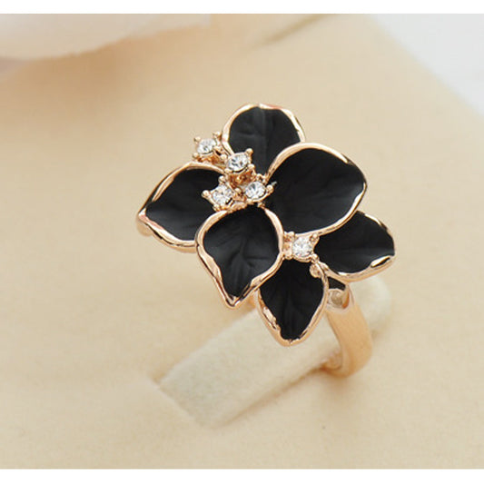 Crystal Painting Oil Flower Ring