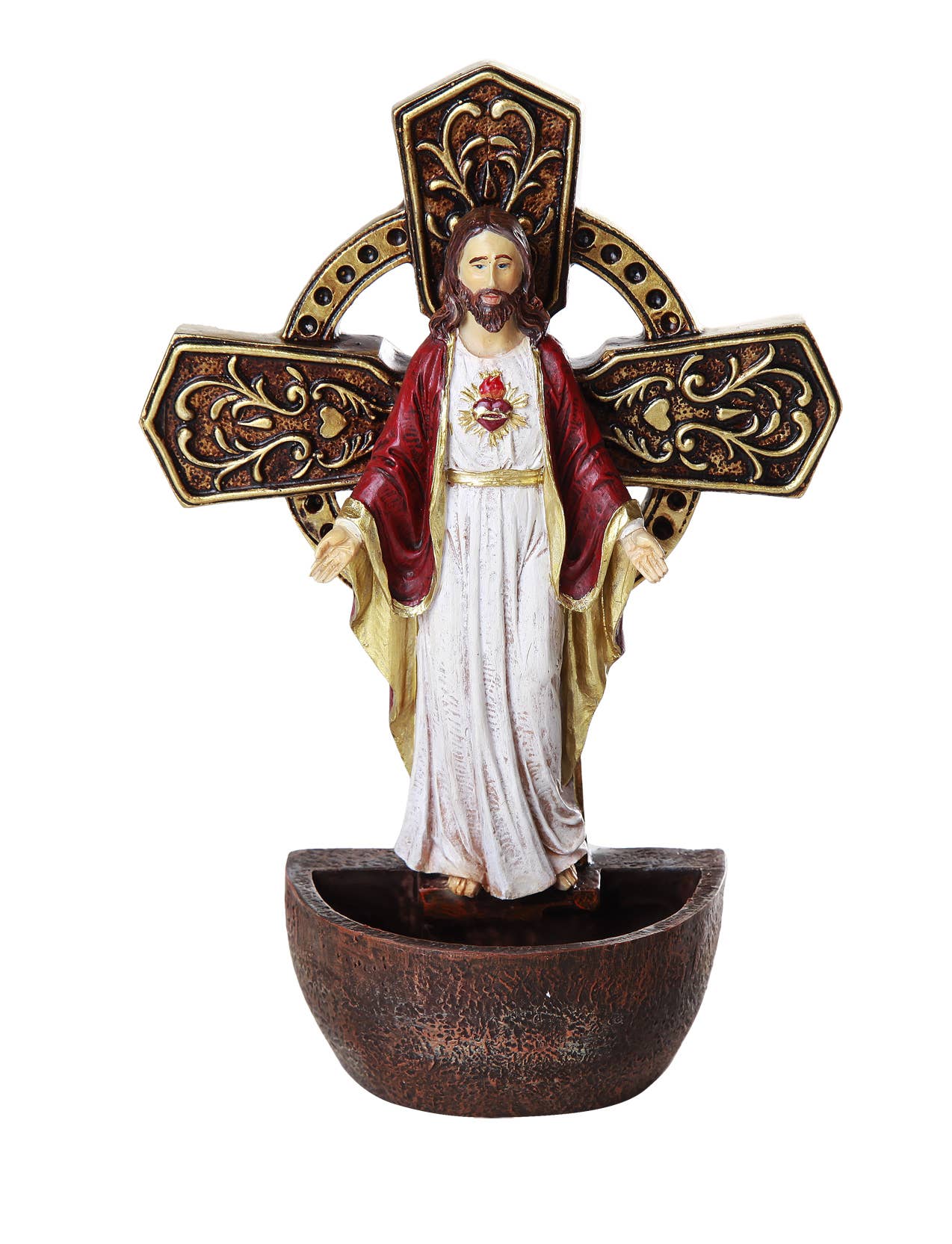 Pacific Trading - Sacred Heart of Jesus Holy Water Font