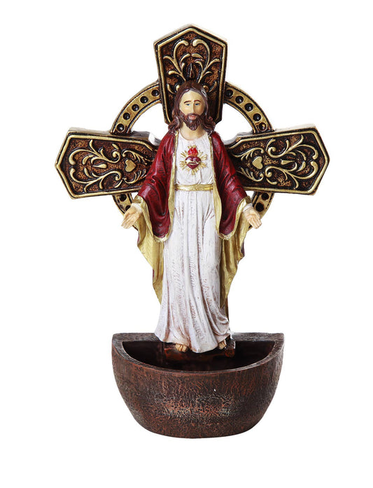 Pacific Trading - Sacred Heart of Jesus Holy Water Font