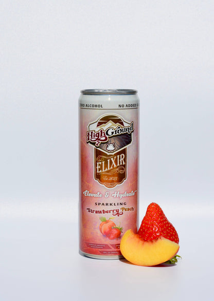 High Ground Elixirs - High Ground Elixirs Mushroom Seltzer - Strawberry Peach 12oz