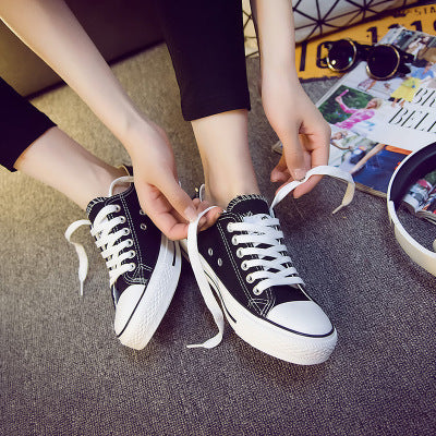 2021ulzzang autumn new lovers shoes casual shoes sneakers shoes Korean low canvas shoes to help female students