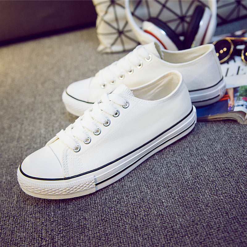 2021ulzzang autumn new lovers shoes casual shoes sneakers shoes Korean low canvas shoes to help female students