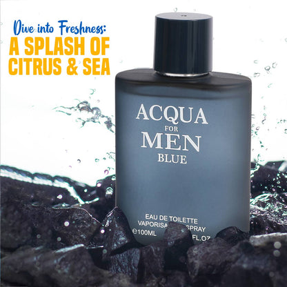 MYS Wholesale Inc - Acqua For Men Blue Spray Cologne Eau De Toilette For Men