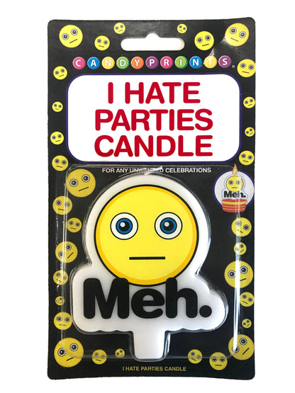 Little Genie Productions - ***SALE ***Meh, I hate Parties Candle