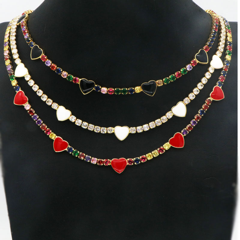 European And American Popular Zircon Necklace For Women Ins