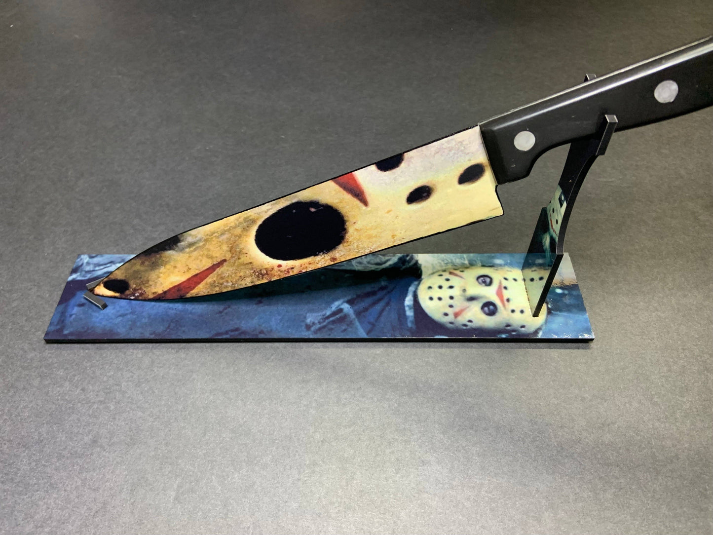 Dead Dave Designs - Friday The 13th Jason Voorhees Kitchen Knife With/Without Sublimated Stand: Knife W Stand