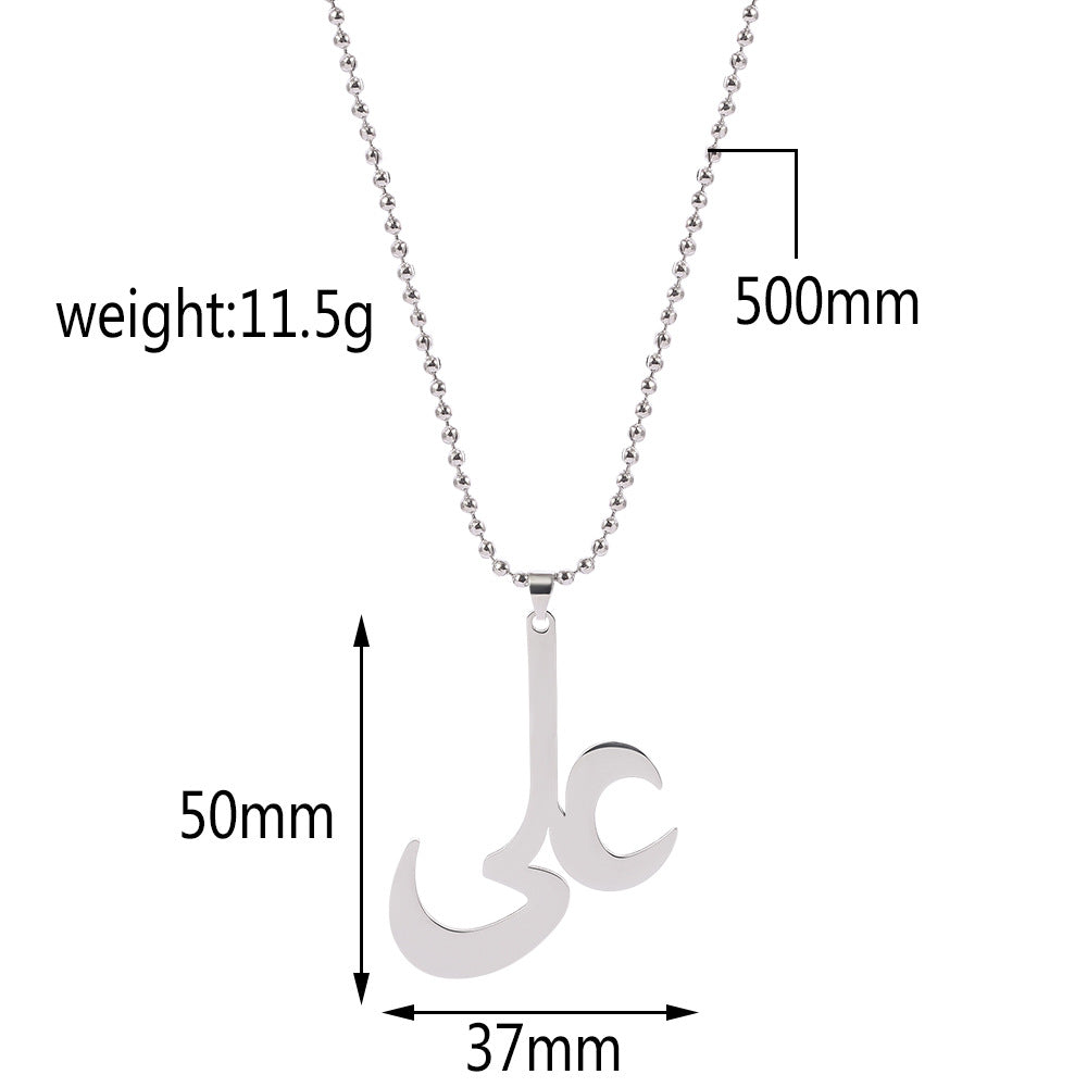 Rock Band Necklace Simple Fashion LO Alloy Pendant Hip Hop