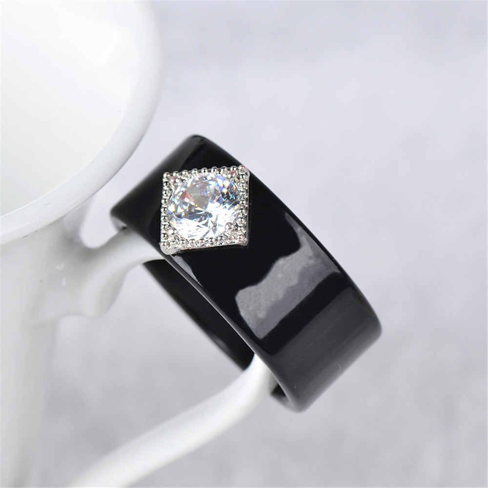 Fashion Simple Temperament Diamond Couple Ring