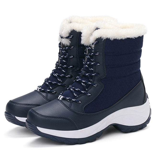 Snow Boots Female High To Help Waterproof Ladies Cotton Shoes Boots Plus Velvet Shoes