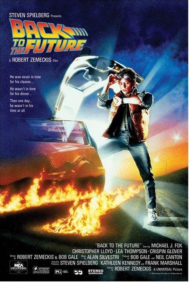 Posters Wholesale - Back To The Future Movie Poster 24X36: Cardboard Back & Clear Bag