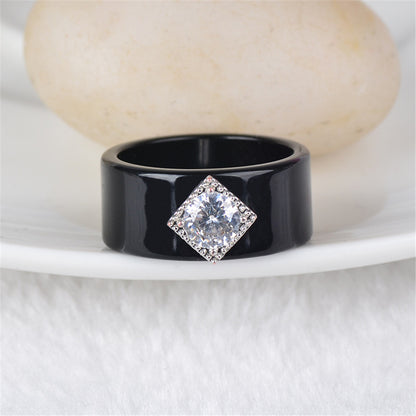 Fashion Simple Temperament Diamond Couple Ring