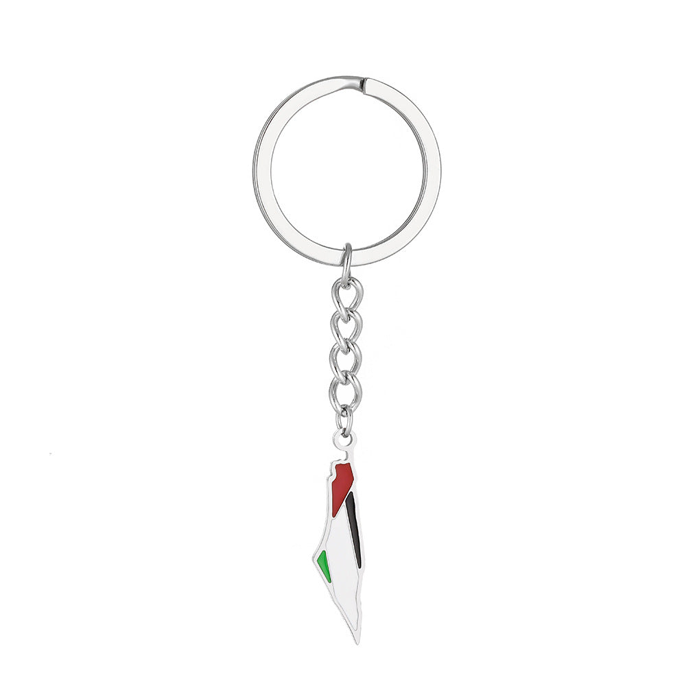 Palestine Israel Map Flag Keychain Accessories