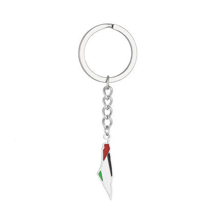 Palestine Israel Map Flag Keychain Accessories