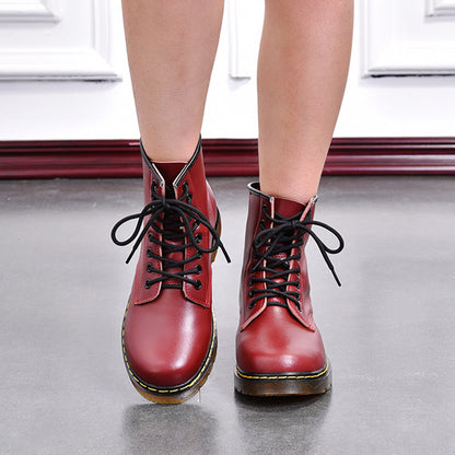 Women's Boots Combat Ankle Boots Lace Up Shoes