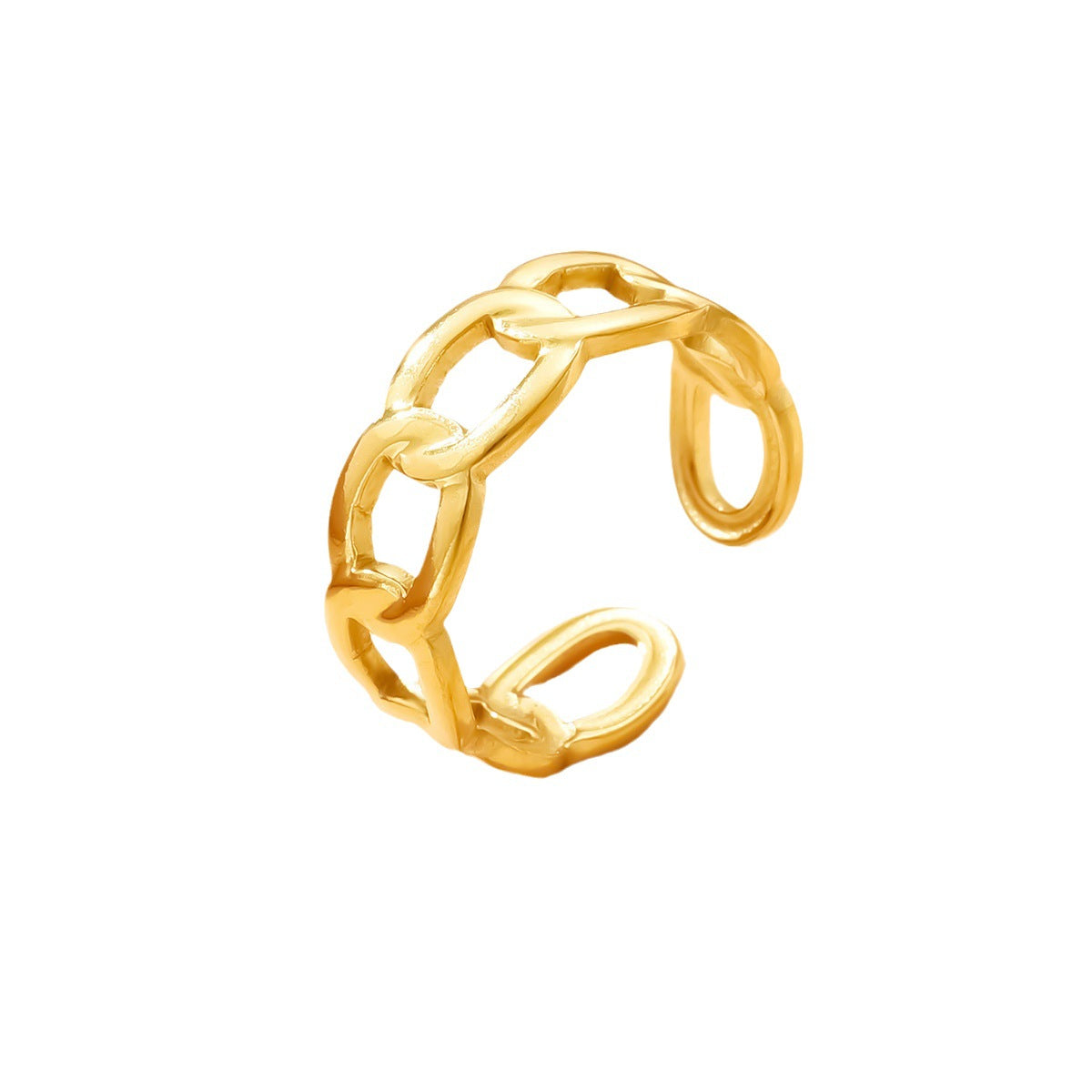 Women's Stainless Steel Gold-plated Ring