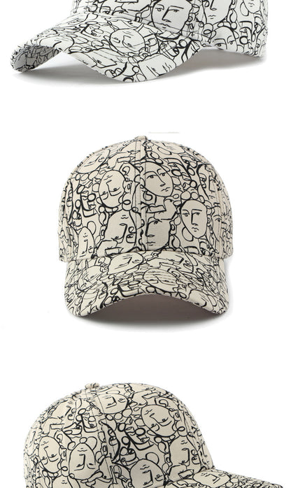 Graffiti Sunscreen Retro Peaked Cap