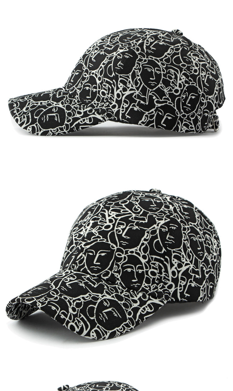 Graffiti Sunscreen Retro Peaked Cap