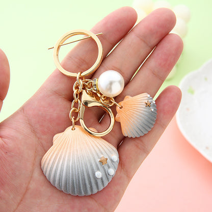 Pearl Ornaments New Shell Keychain