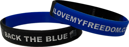 I Love My Freedom - Back The Blue Wristband