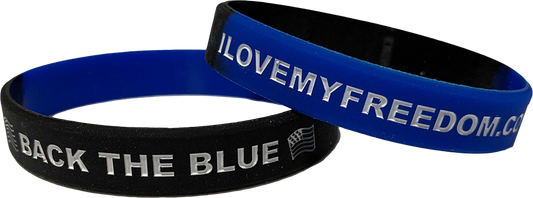 I Love My Freedom - Back The Blue Wristband