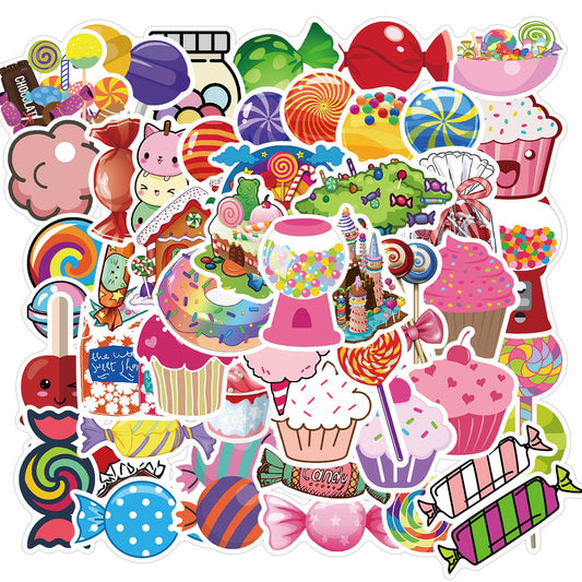 50 Colorful Candy Graffiti Stickers
