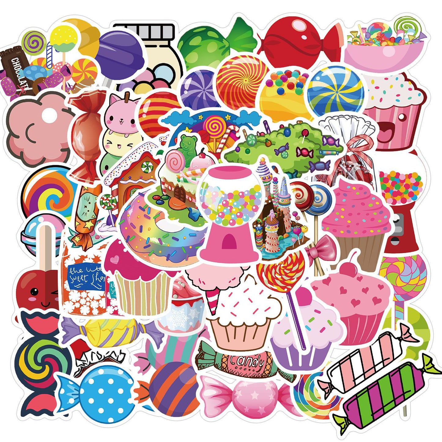 50 Colorful Candy Graffiti Stickers