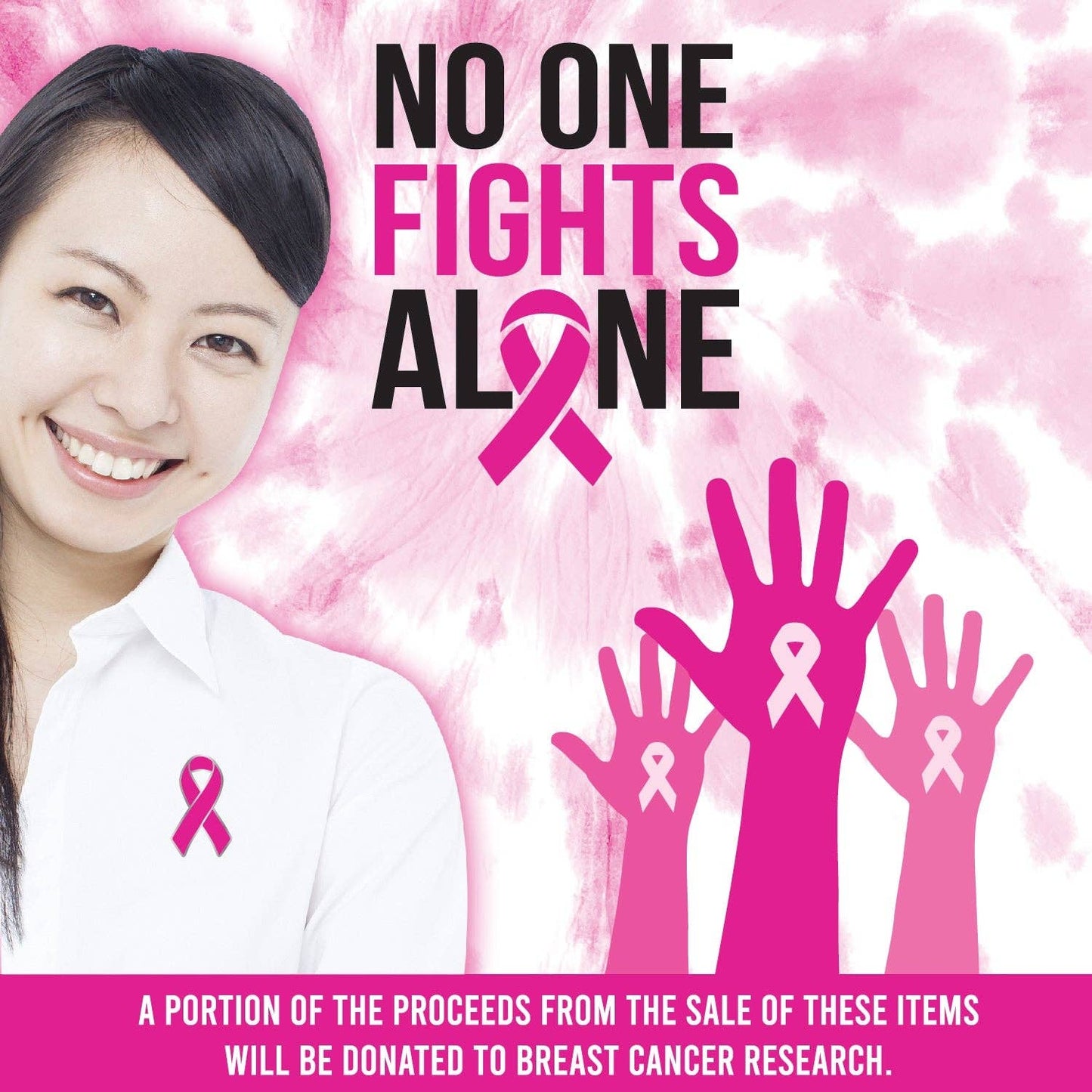 Novelty Closeout - Breast Cancer Awareness Enamel Tac Pin Assortment- 12/Pack: Closeout Price