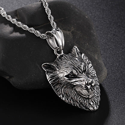 Titanium Steel Stainless Steel Lion's Head Casting Pendant